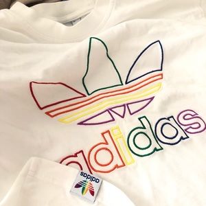 ADIDAS LOVE UNITES PRIDE T SHIRT (SMALL)